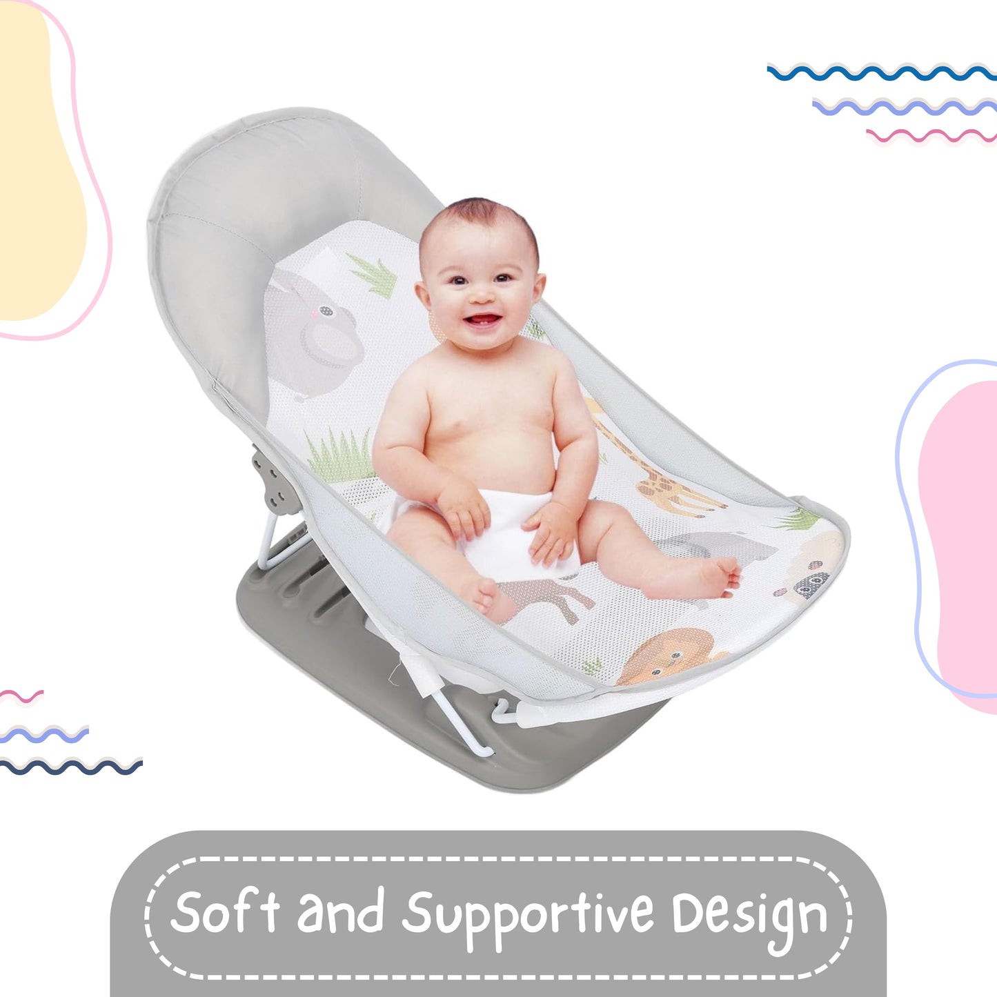 OBABY Newborn Baby Bather Foldable/Reclining