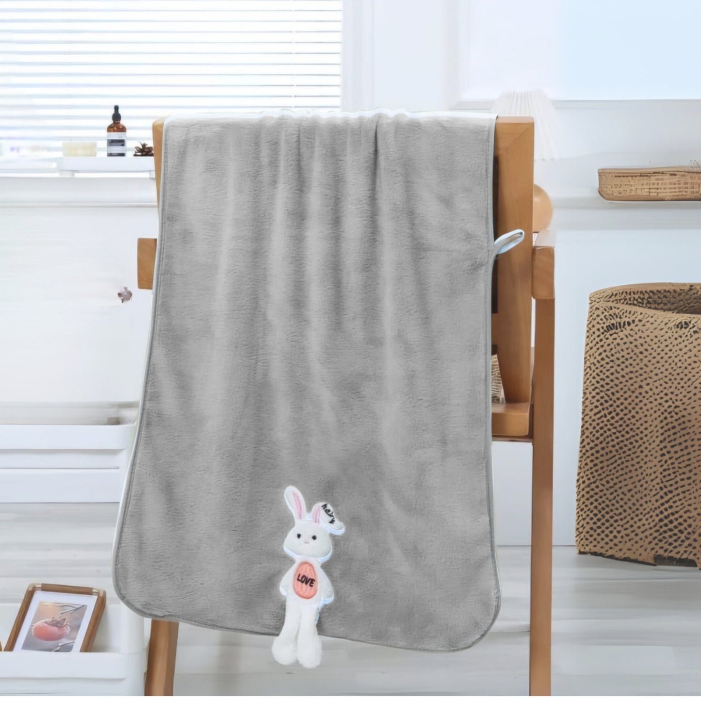 OBABY Premium Microfiber Baby Bath Towel – Quick-Dry, Soft Towel