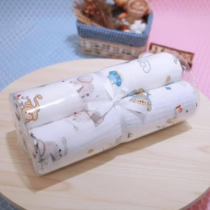 OBABY Muslin Hooded Baby Blanket | Soft & Breathable Cotton Blanket for Newborns