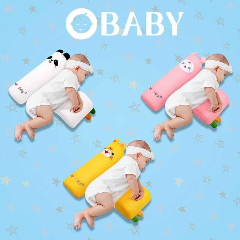 Baby Pillow for Newborn, Anti Flat Head Support, Soft Breathable Cotton