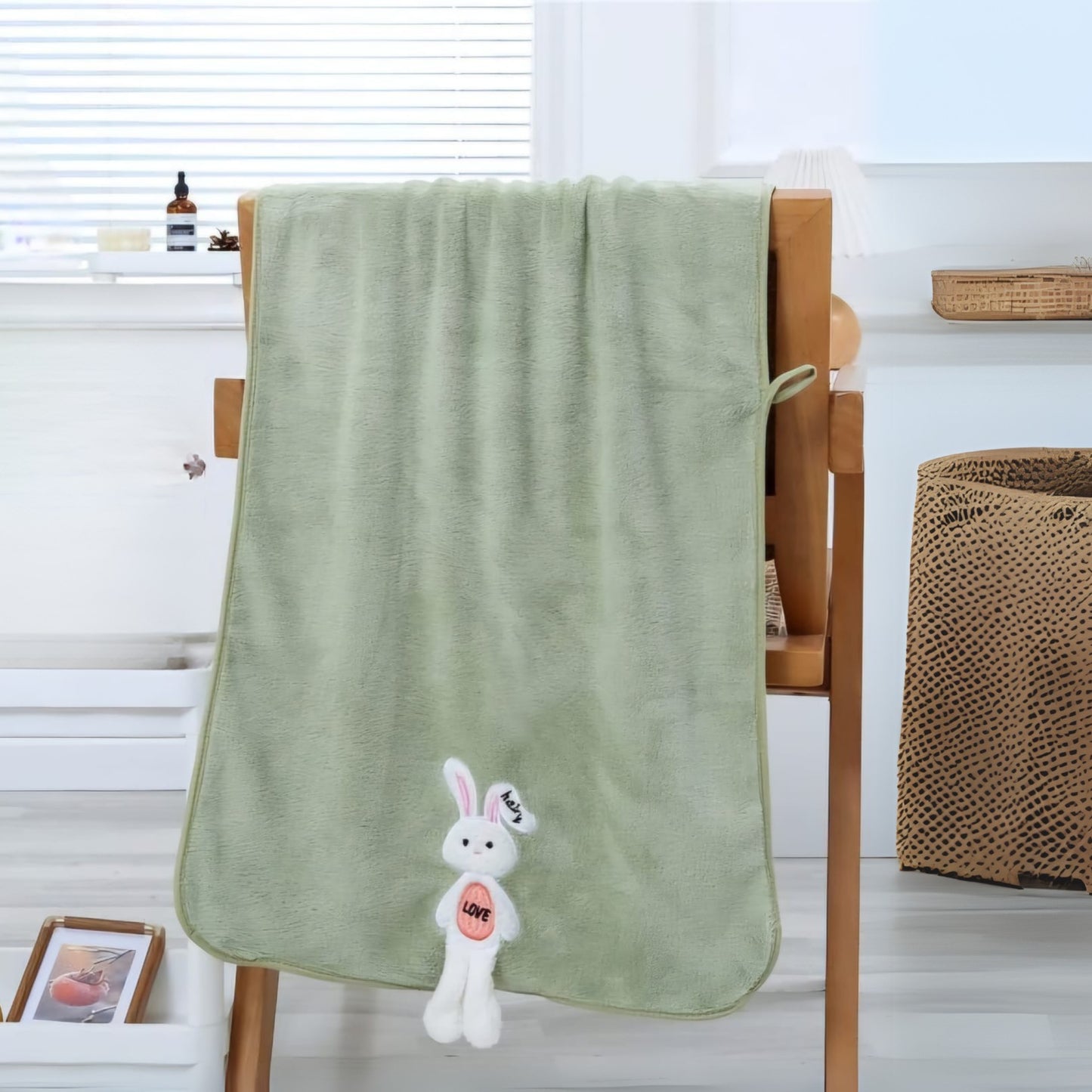 OBABY Premium Microfiber Baby Bath Towel – Quick-Dry, Soft Towel