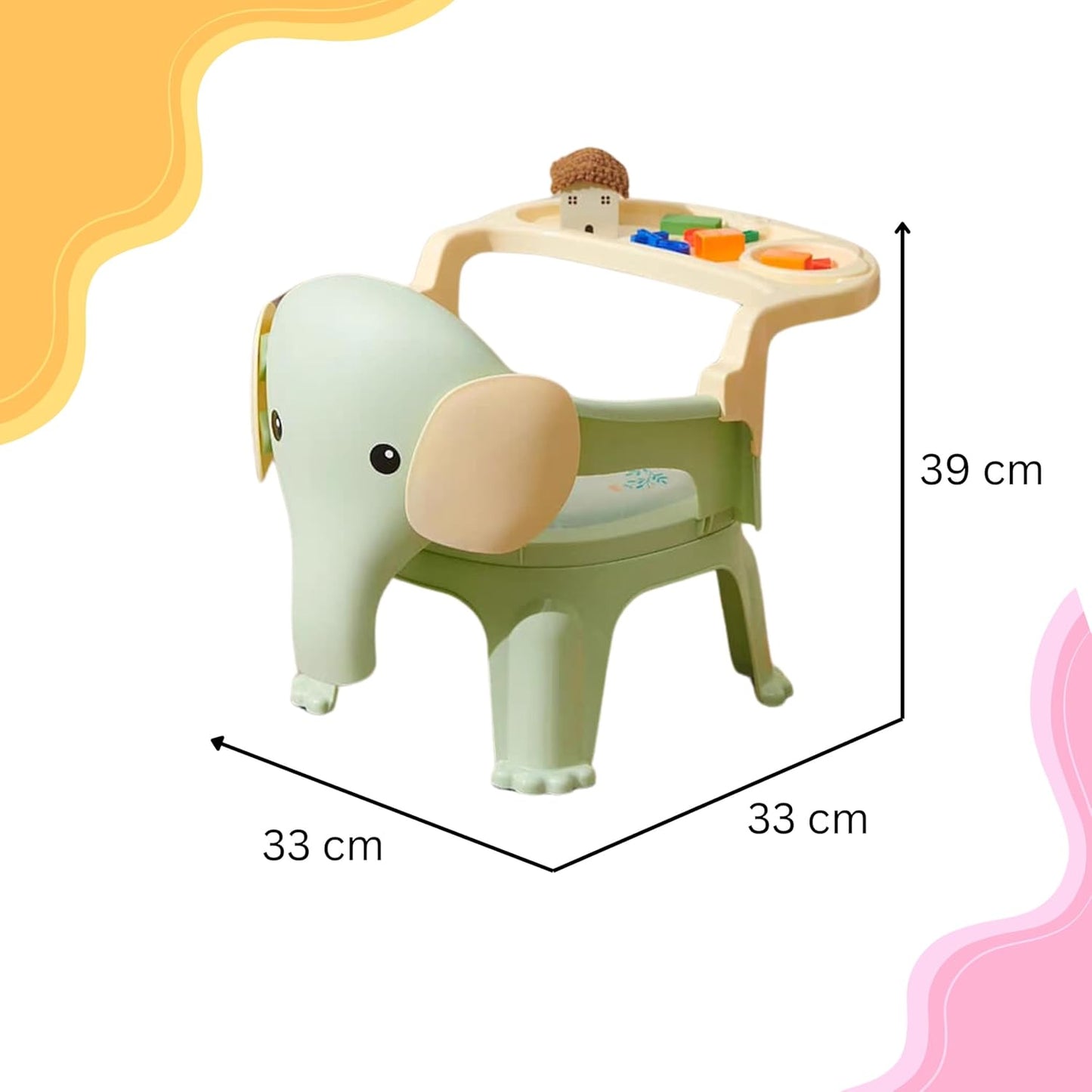 OBaby Dining Table Seat Removable Tray/Adjustable
