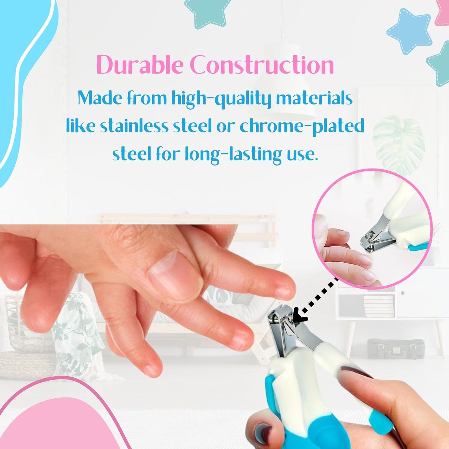 OBABY Baby Nail Clipper with Magnifier