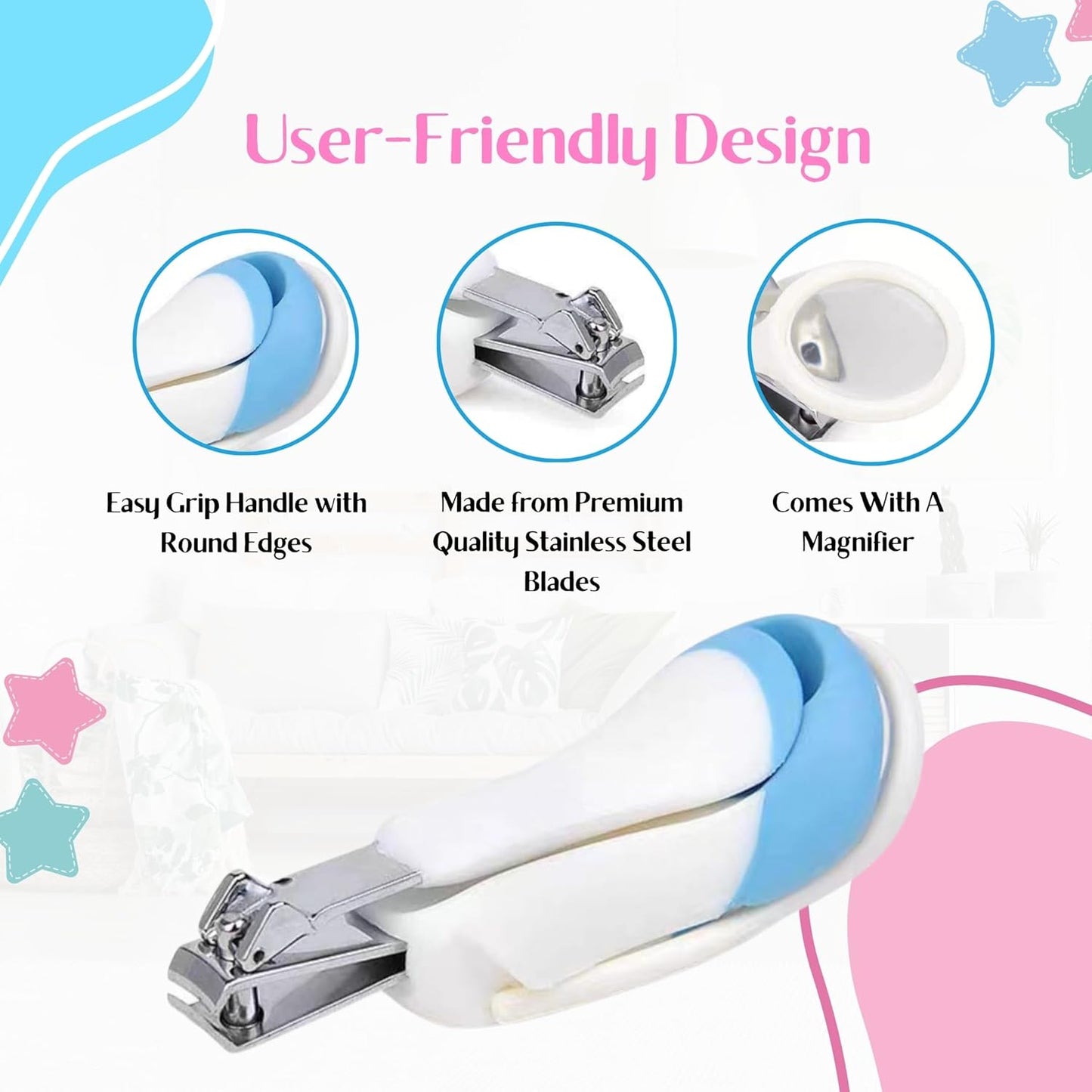 OBABY Baby Nail Clipper with Magnifier