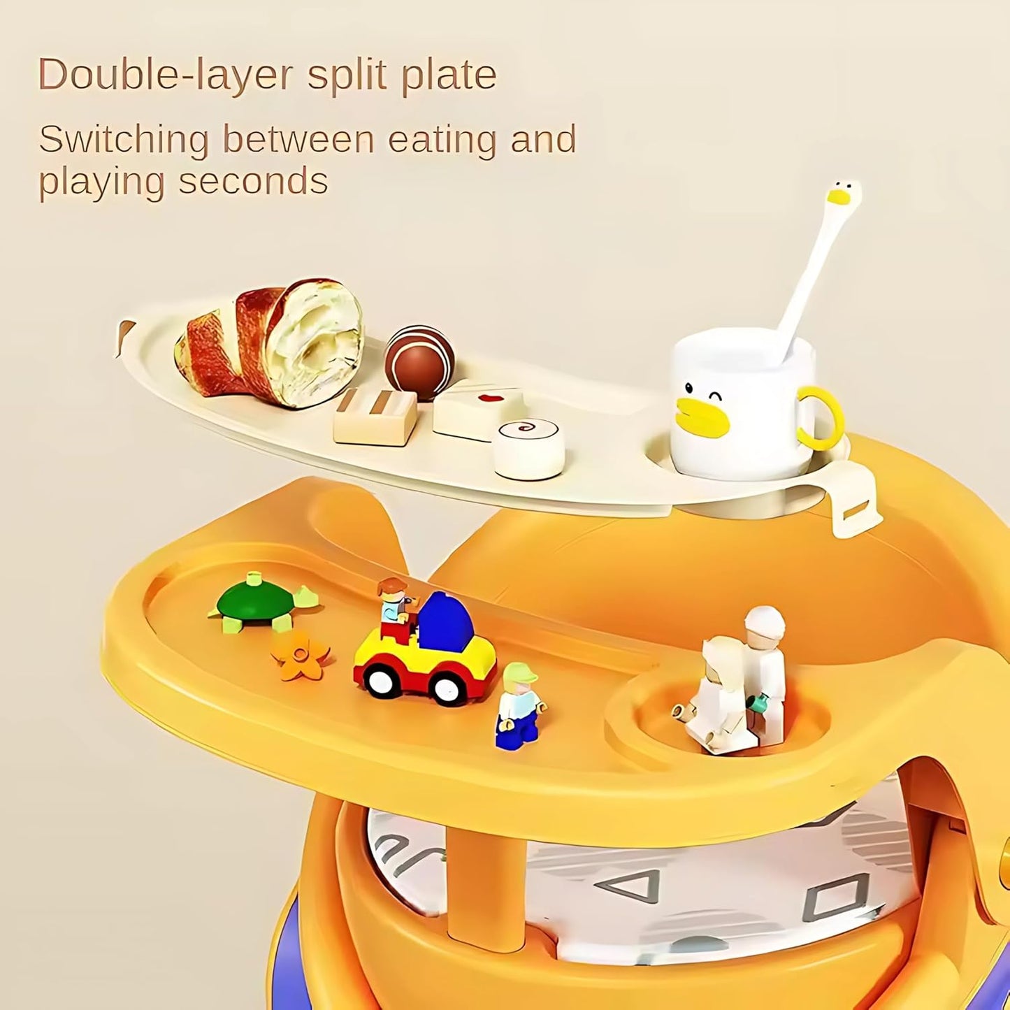 OBaby Dining Table Seat, Removable Tray/Adjustable