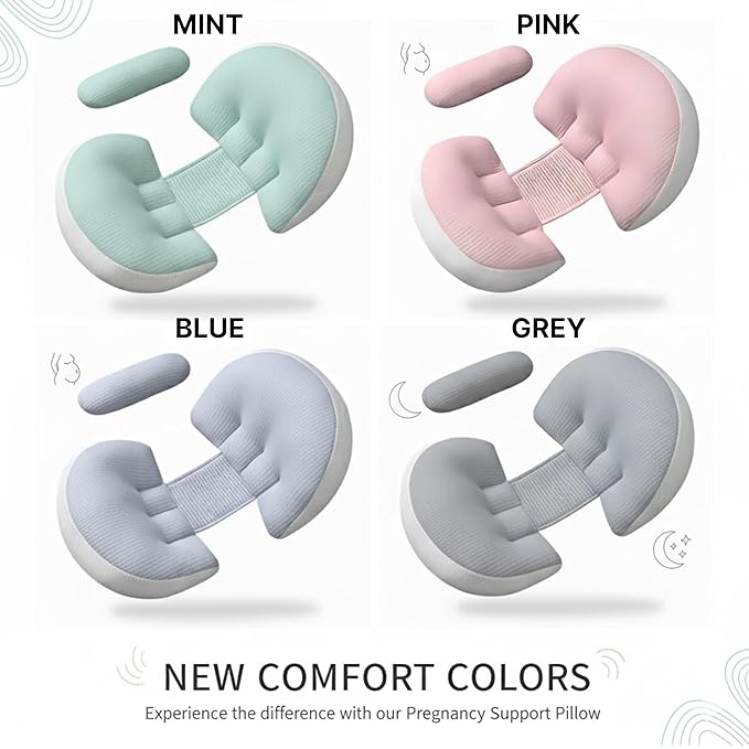 Adjustable U Shaped Pregnancy Pillow for Belly and Back Support