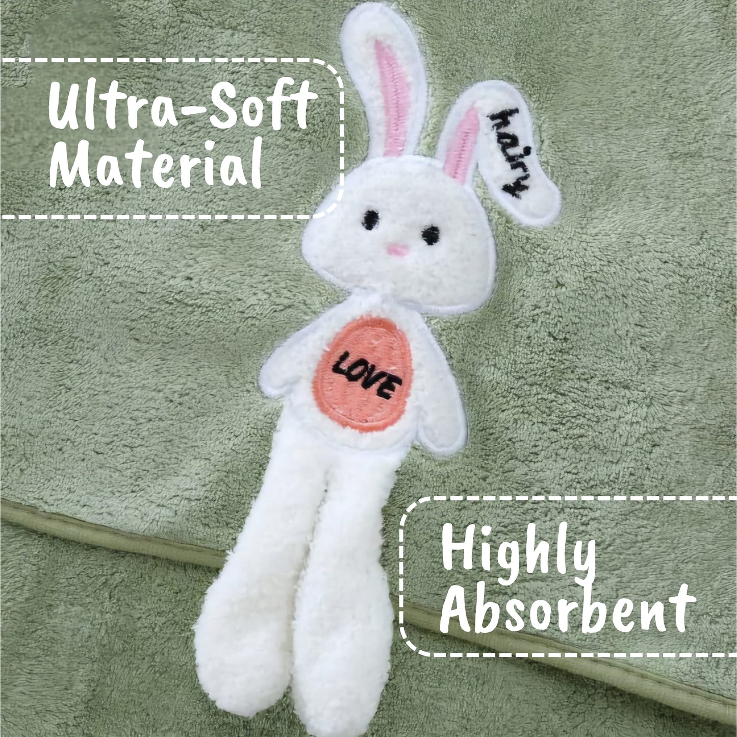 OBABY Premium Microfiber Baby Bath Towel – Quick-Dry, Soft Towel