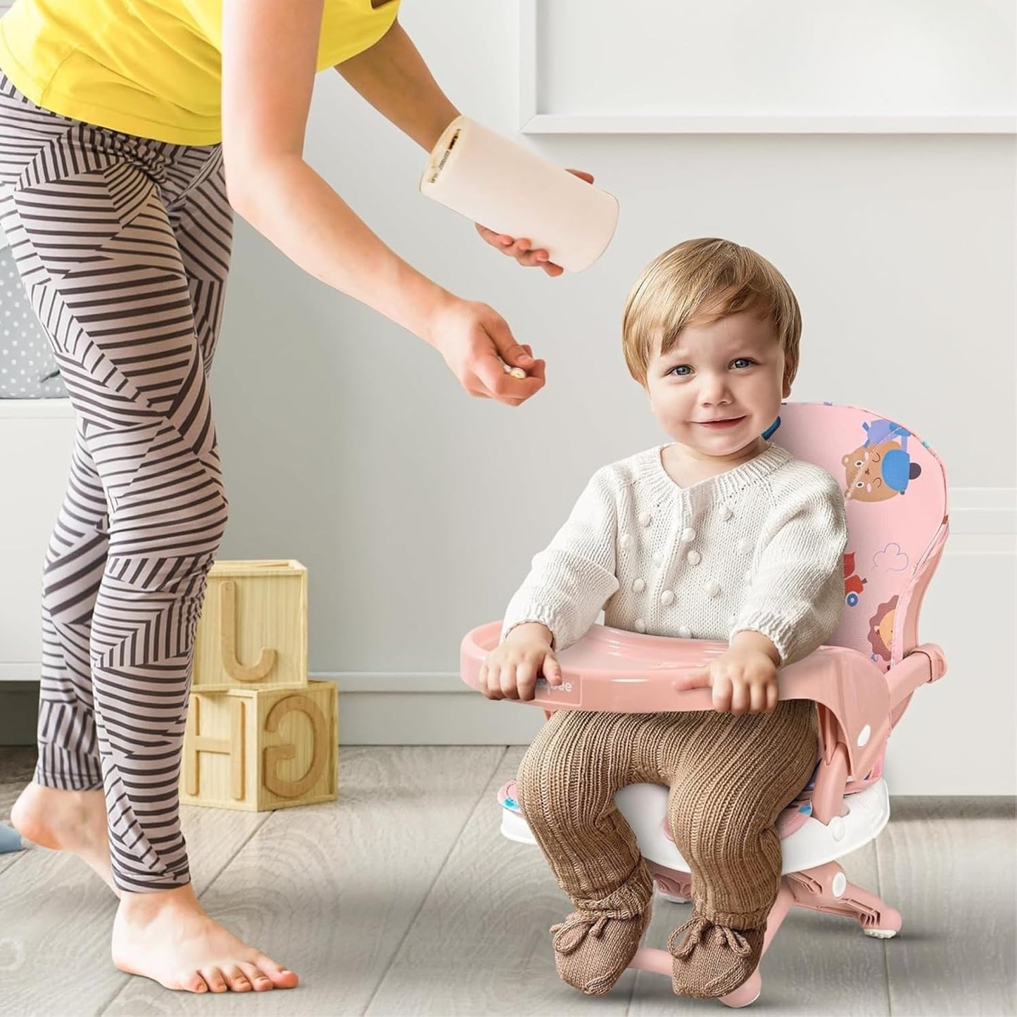 OBaby Dining Table Seat,Removable Tray/Adjustable