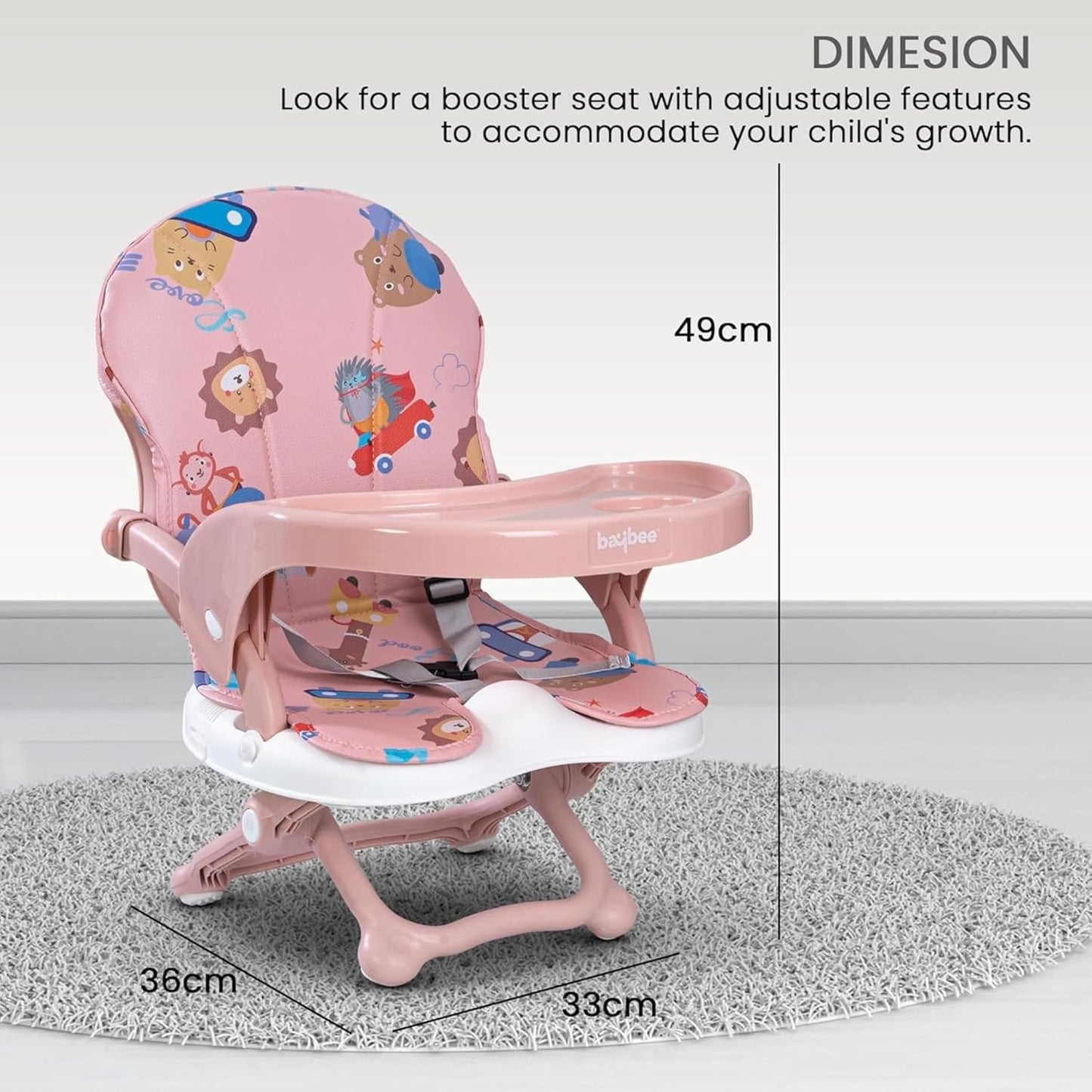 OBaby Dining Table Seat,Removable Tray/Adjustable
