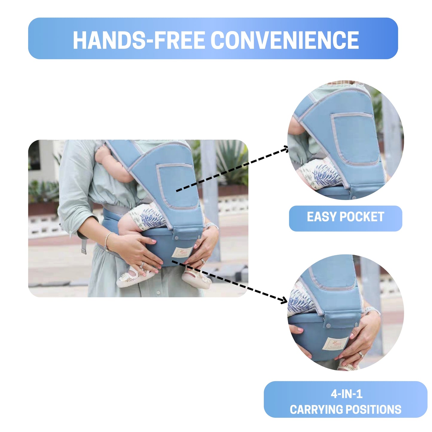 OBABY BabyCarrier Hip Seat Adjustable
