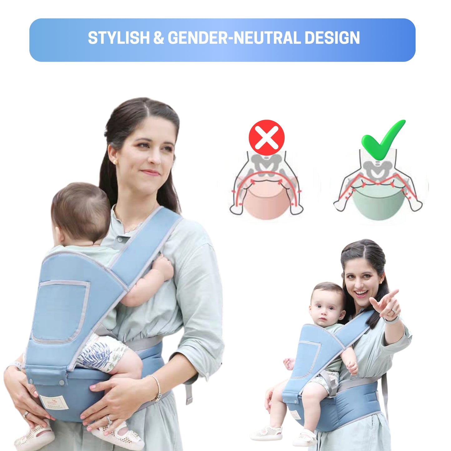 OBABY BabyCarrier Hip Seat Adjustable