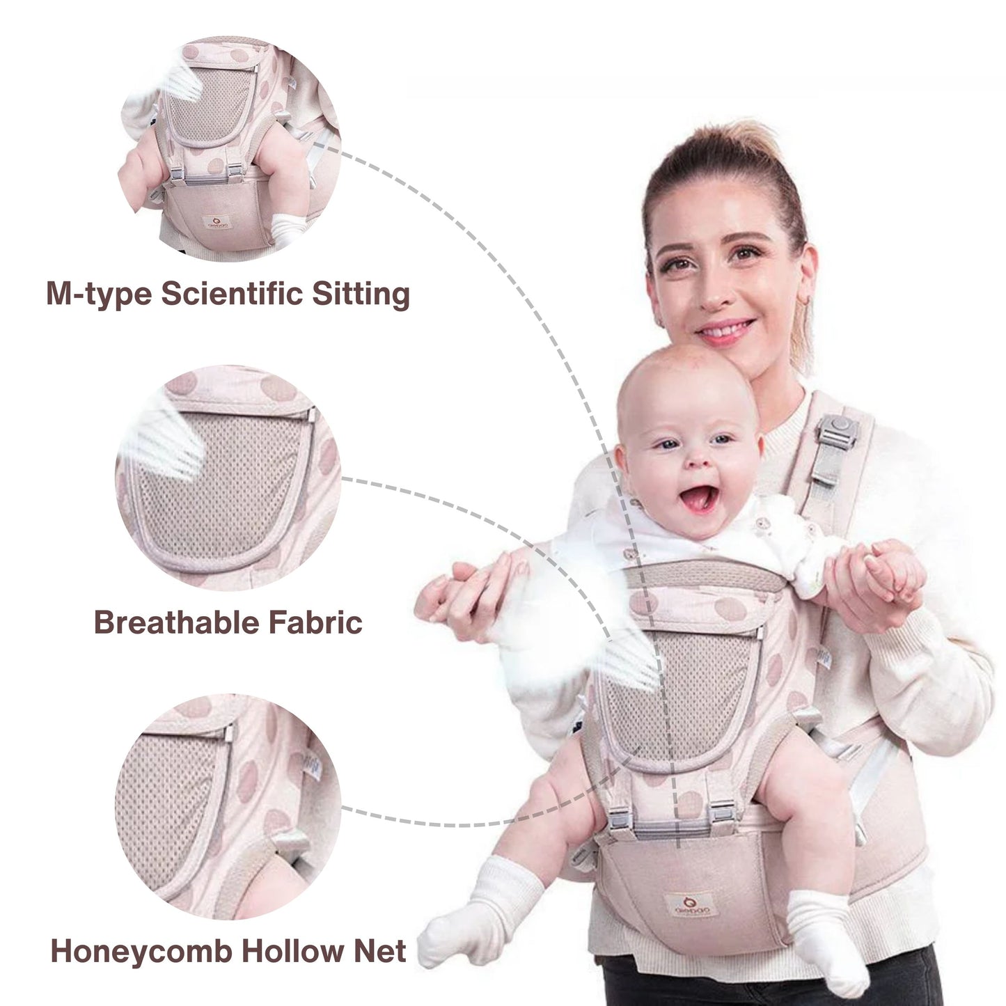 OBABY BabyCarrier Hip Seat Adjustable/Comfortable
