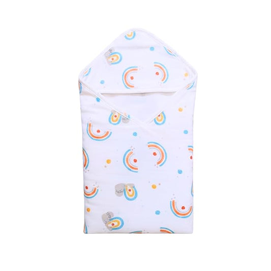 OBABY Muslin Hooded Baby Blanket | Soft & Breathable Cotton Blanket for Newborns